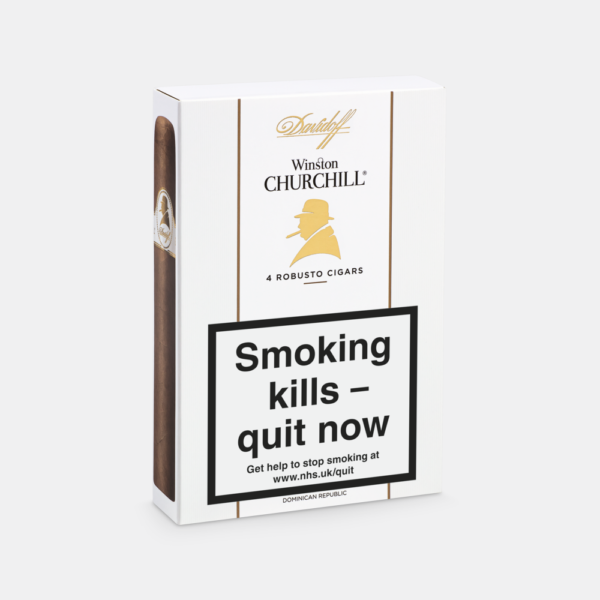 Davidoff Winston Churchill Statesman Pack of Cigars - image side on