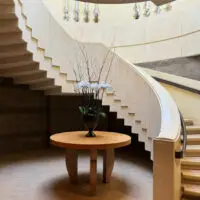 Inside Opus One - a view of the staircase