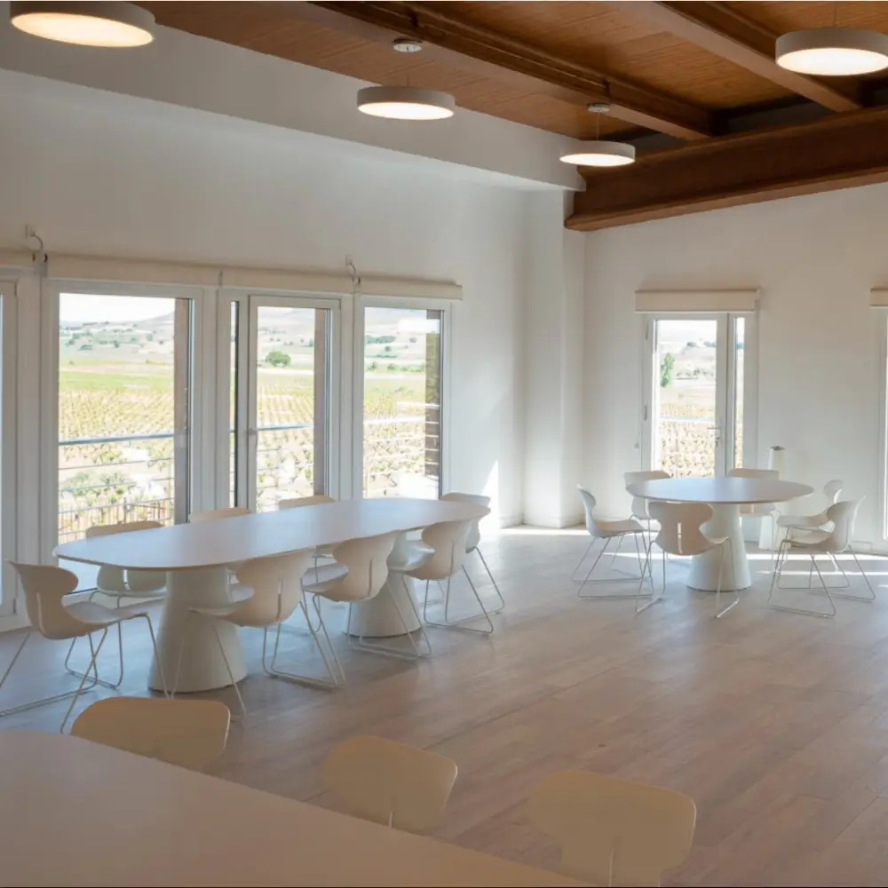 The tasting room at Dominio de Calogia